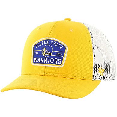 Men's '47 Gold Golden State Warriors Semi Patch Trucker Adjustable Hat