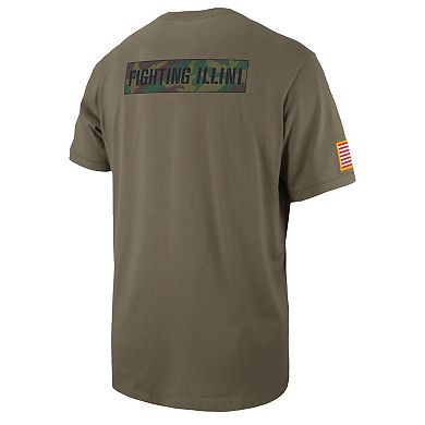 Men's Nike  Olive Illinois Fighting Illini Military Pack T-Shirt