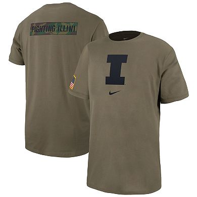 Men's Nike  Olive Illinois Fighting Illini Military Pack T-Shirt
