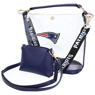 Cuce New England Patriots Rhinestone Clear Purse