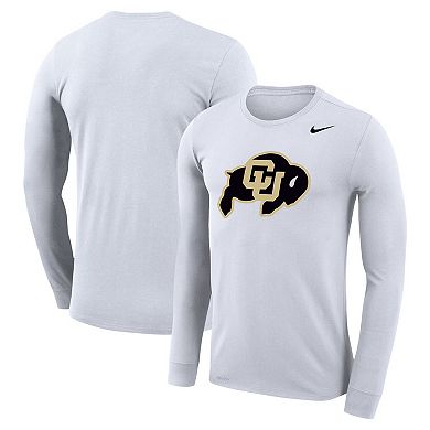 Men's Nike White Colorado Buffaloes Legend Wordmark Performance Long Sleeve T-Shirt