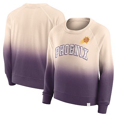 Women's Fanatics Branded Tan/Purple Phoenix Suns Lounge Arch Raglan Pullover Sweatshirt