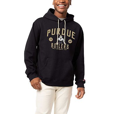 Men's League Collegiate Wear  Black Purdue Boilermakers Bendy Arch Essential Pullover Hoodie
