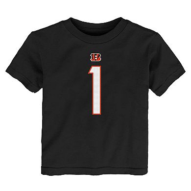 Toddler Nike Ja'Marr Chase Black Cincinnati Bengals Player Name & Number T-Shirt