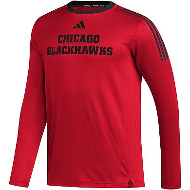 Men's adidas Red Chicago Blackhawks AEROREADY® Long Sleeve T-Shirt