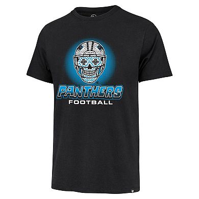 Men's '47 Black Carolina Panthers Sugar Skull T-Shirt