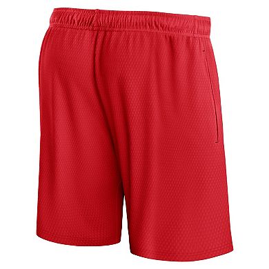 Men's Fanatics Branded Red Chicago Bulls Post Up Mesh Shorts