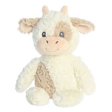 ebba Large White Huggy Collection 13" Clover Cow Adorable Baby Stuffed Animal