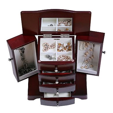 Mele and Co Bette Wood Scalloped Jewelry Box & Organizer