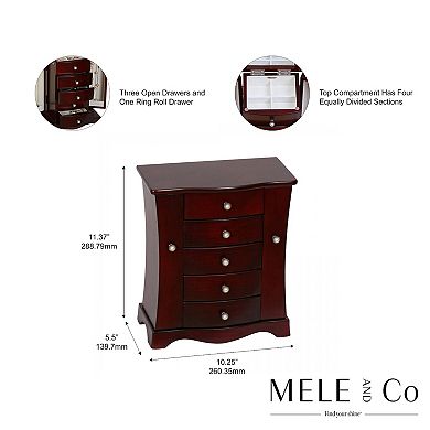 Mele and Co Bette Wood Scalloped Jewelry Box & Organizer