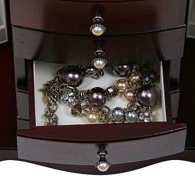 Mele and Co Bette Wood Scalloped Jewelry Box & Organizer