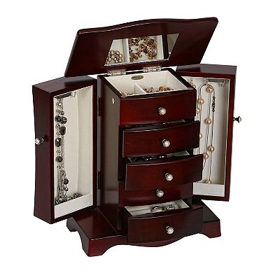 Mele and Co Bette Wood Scalloped Jewelry Box & Organizer