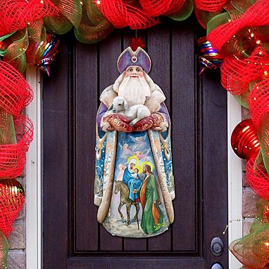 Santa And the Guardian Angels Door Decor by G. DeBrekht - Christmas Decor