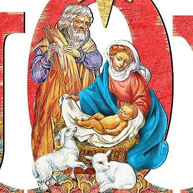 Regal Joy Nativity Christmas Nativity Door Decor by G. DeBrekht - Nativity Holiday Decor