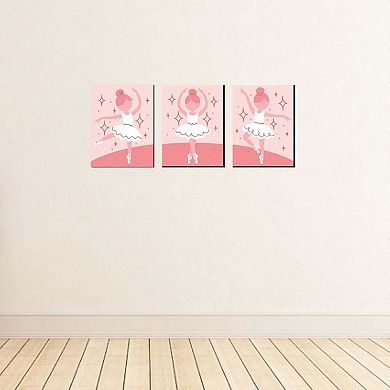 Big Dot of Happiness Tutu Cute Ballerina - Ballet Nursery Wall Art and Kids Room Decor - 7.5 x 10 inches - Set of 3 Prints