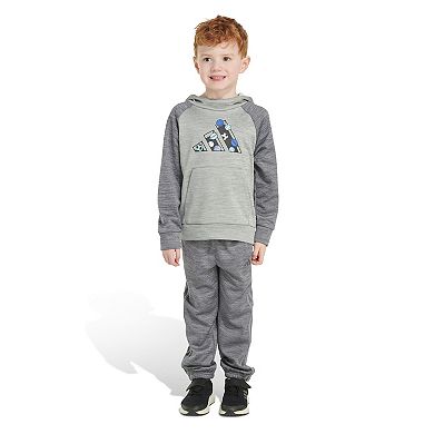 Toddler Boy adidas Melange Fleece Hoodie & Pants Set