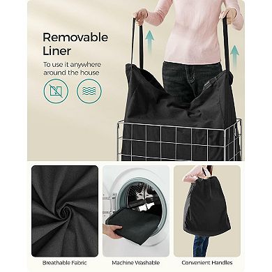 Laundry Collapsible Hamper With Metal Frame