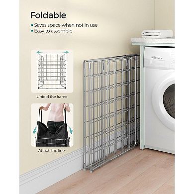 Laundry Collapsible Hamper With Metal Frame