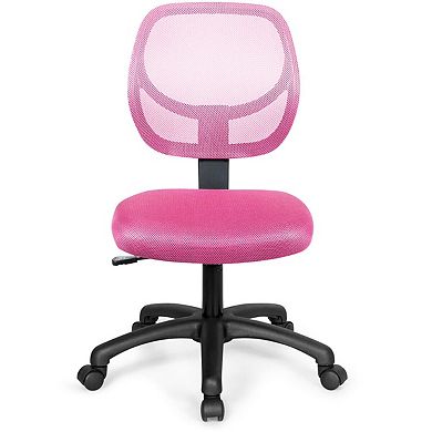 Low-back Computer Task Chair with Adjustable Height and Swivel Casters