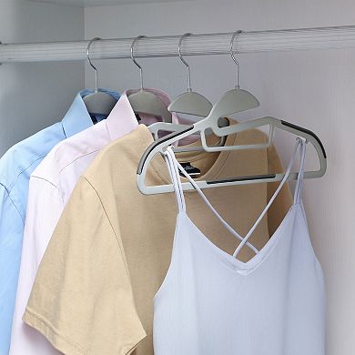 30 Pack Coat Hangers, Premium Quality Plastic Suits Hangers, Heavy Duty, S-shaped Opening