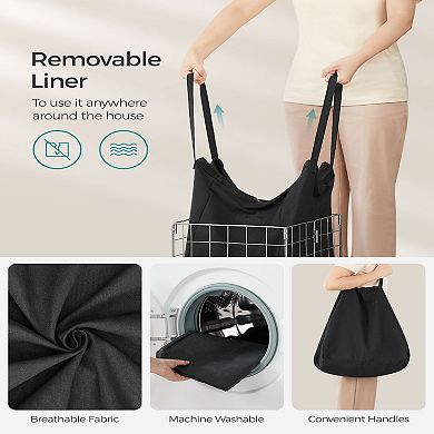 Laundry Collapsible Hamper With Metal Frame