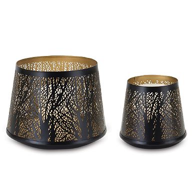 Tapered Punched Metal Candle Holder (Set Of 4)