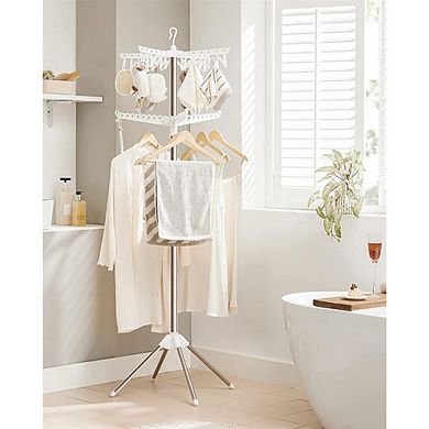 2-tier Clothes Drying Rack, 73.2 Inches High Folding Laundry Drying Rack