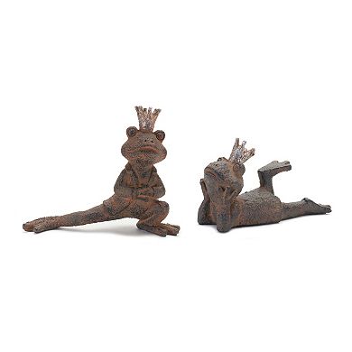 Royal Lounging Frog Figurine (set Of 6)