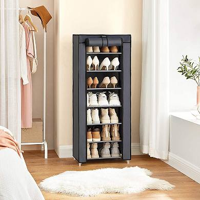 Shoe Rack, 7-tier Shoe Storage Cabinet With Fabric Cover, Shoe Storage Organizer, Dustproof