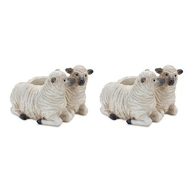 Sheep Couple Planter (set Of 2)