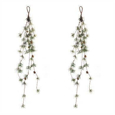 Pine Cone Twig Garland (set Of 2)