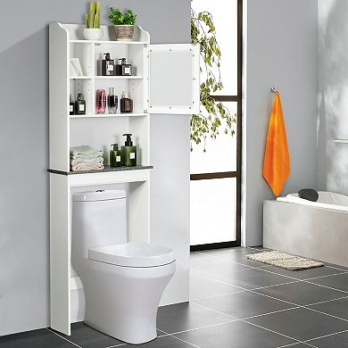 Bathroom Space Saver White Over the Toilet Cabinet