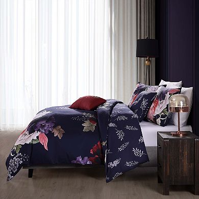 Bebejan Deep Purple Garden 100% Cotton 5-piece Reversible Comforter Set