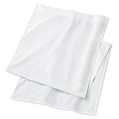 THD White Thermal 100% Blackout Rod Pocket Curtain Liner for Complete Darkness, Energy Efficiency, Privacy - Set of 2