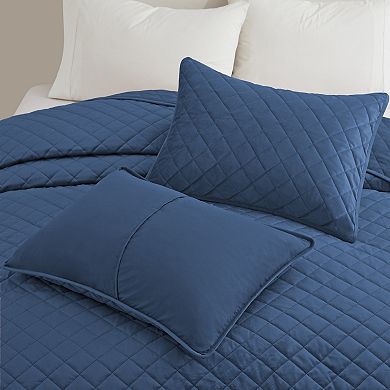 Unikome 3 Piece Velet Quilted Reversible Quilt Set with Shams