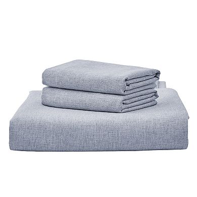 Unikome Breathable Soft Washed Faux Linen Duvet Cover Set with Shams