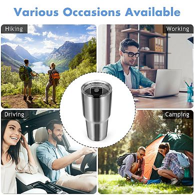 30oz Stainless Steel Tumbler Cup Double Wall Vacuum Insulated Mug with Lid