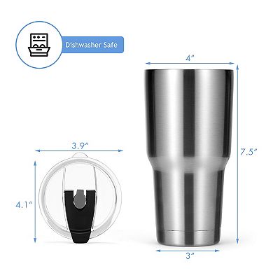 30oz Stainless Steel Tumbler Cup Double Wall Vacuum Insulated Mug with Lid