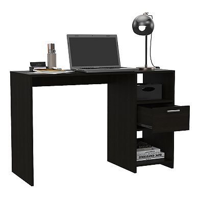 Arlington Computer Desk with 2-Open Storage Shelves and Drawer with Handle