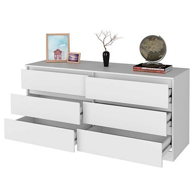 Seul Six Drawer Double Dresser, Superior Top