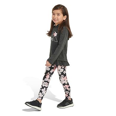 Girls 4-6x adidas Hooded Ruffle Top & Leggings Set