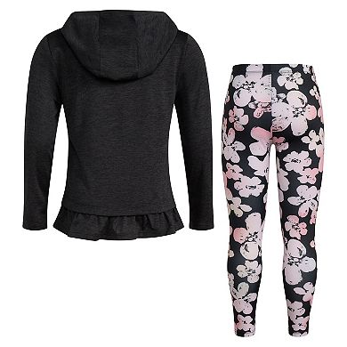 Girls 4-6x adidas Hooded Ruffle Top & Leggings Set