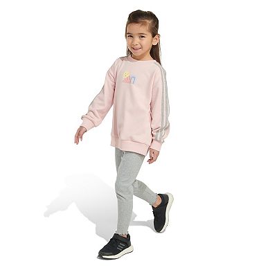 Girls 4-6x adidas French Terry Crewneck Pullover & Leggings Set