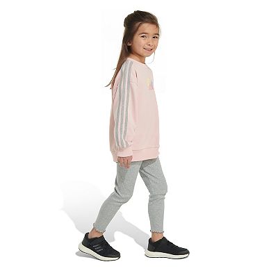 Girls 4-6x adidas French Terry Crewneck Pullover & Leggings Set