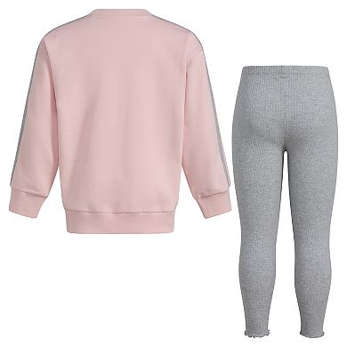 Girls 4-6x adidas French Terry Crewneck Pullover & Leggings Set