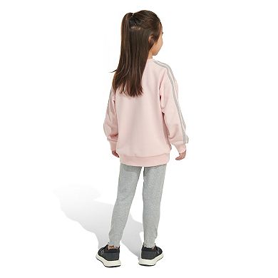 Girls 4-6x adidas French Terry Crewneck Pullover & Leggings Set