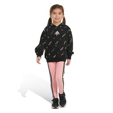 Girls 4-6x adidas Fleece Hoodie & Leggings Set