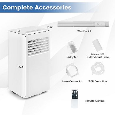 Portable Air Conditioner Cools 250 Sq.Ft-5000 BTU