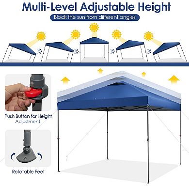 10 x 10 Feet Foldable Outdoor Instant Pop-up Canopy with Carry Bag