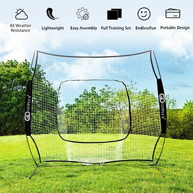 Portable Practice Net Kit with 3 Carrying Bags-Black